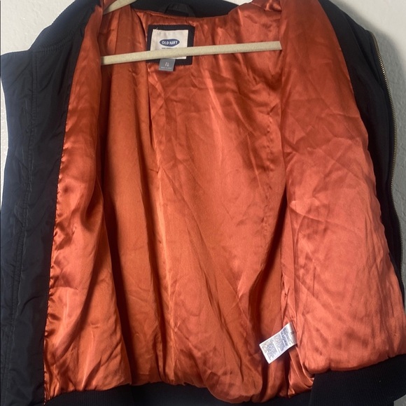 Old Navy Black Bomber Jacket with Gold Zipper Size XL - Picture 13 of 14